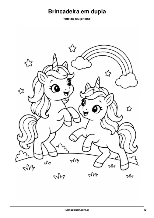 Outro desenho original do PDF de unicórnios